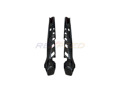 Rexpeed Dry Carbon Engine Side Fender Shrouds - Gloss for Subaru WRX