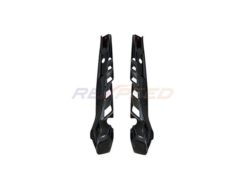 Rexpeed Dry Carbon Engine Side Fender Shrouds - Matte for Subaru WRX