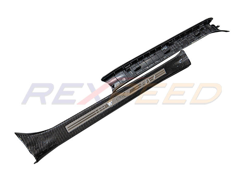 Rexpeed VA WRX/STI Carbon Fiber STI Front Scuff Plate Full Replacement