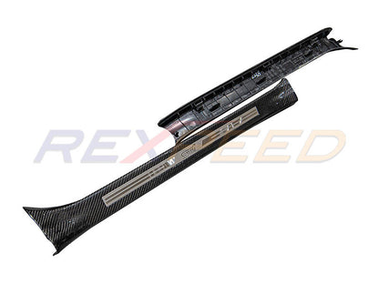 Rexpeed VA WRX/STI Carbon Fiber STI Front Scuff Plate Full Replacement