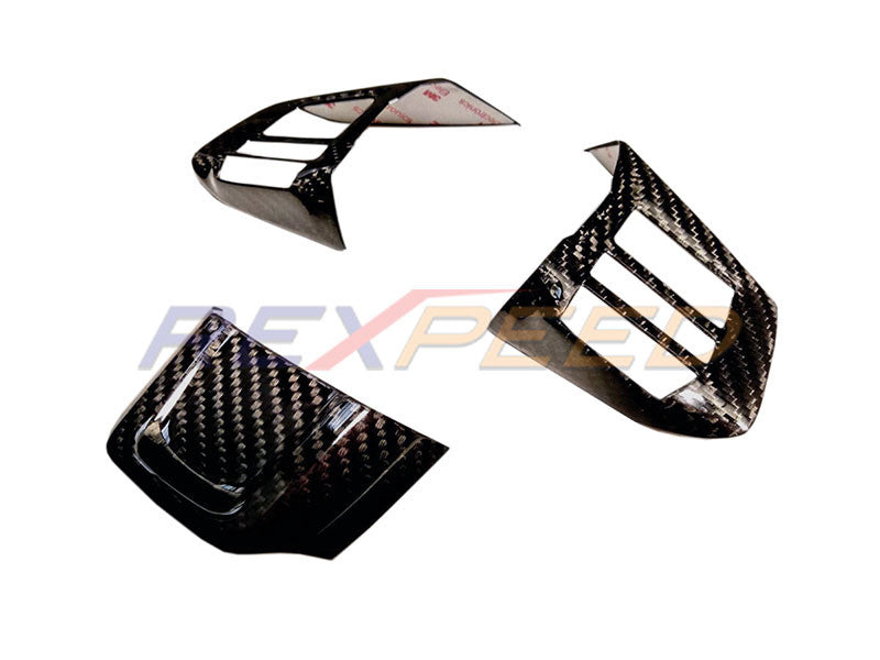 Rexpeed Dry Carbon Steering Wheel Cover Version D for Subaru WRX/STI