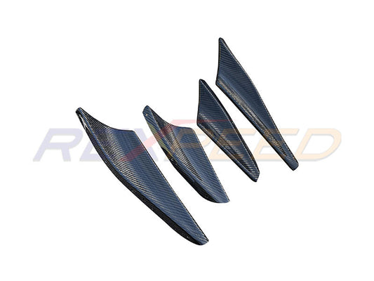 Rexpeed Evo X V-Style CF Canards for Mitsubishi Lancer Evolution