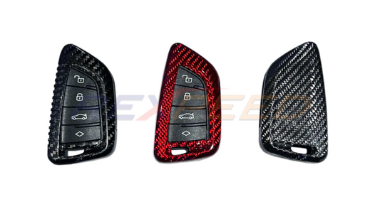 Rexpeed Dry Carbon Key Fob Cover Dark Grey for Toyota Supra