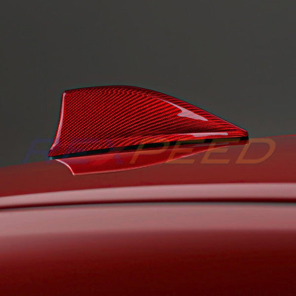 Rexpeed Dry Carbon Antenna Cover Red for Subaru WRX 2022+