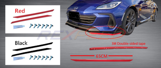 Rexpeed V1 EPDM Splitter Spoiler Red for BRZ/GR86
