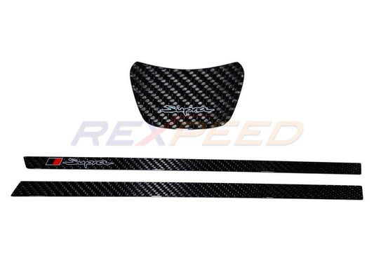 Rexpeed Supra GR Carbon Steering Wheel+Badge Kit for Toyota Supra