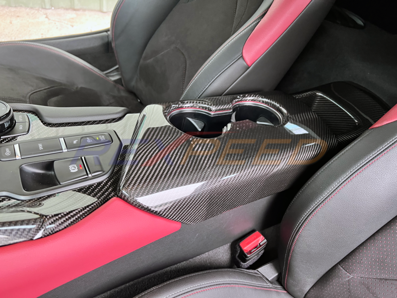 Rexpeed Supra GR Dry Carbon Armrest Cover Gloss