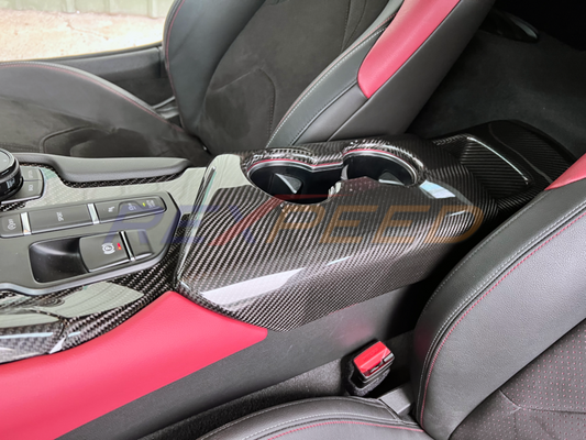 Rexpeed Supra GR Dry Carbon Armrest Cover Gloss