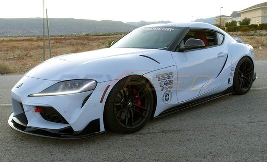 Rexpeed Supra GR V2 CF Side Skirt Extension Matte for Toyota