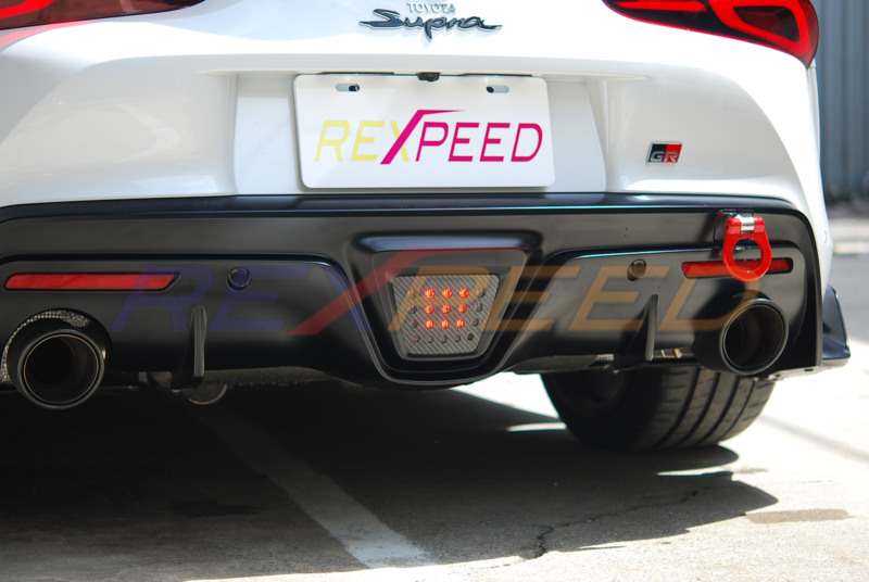 Rexpeed Carbon Fiber Reverse Light Badge for Toyota Supra