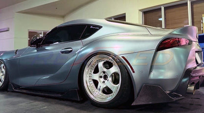 Rexpeed Supra V3 Carbon Fibre Rear Bumper Side Spats Matte