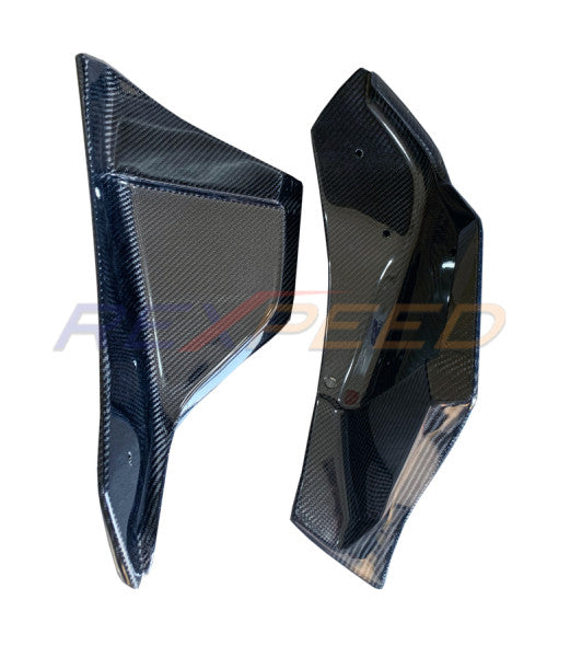 Rexpeed Supra V3 Carbon Fibre Rear Bumper Side Spats Gloss