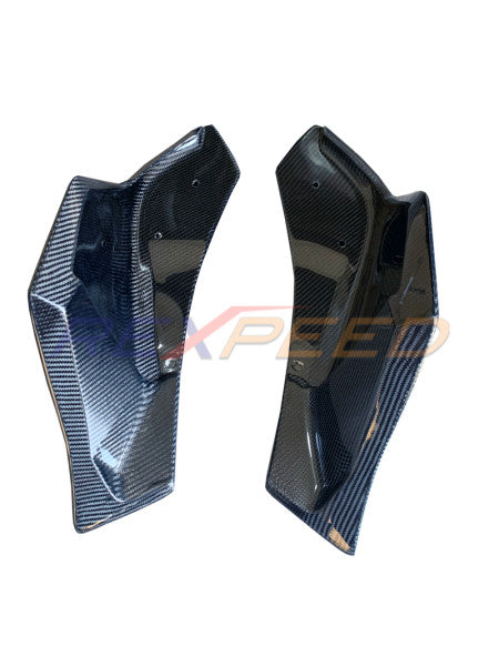 Rexpeed Supra V3 Carbon Fibre Rear Bumper Side Spats Gloss