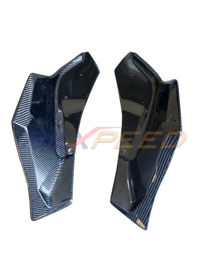 Rexpeed Supra V3 Carbon Fibre Rear Bumper Side Spats Matte