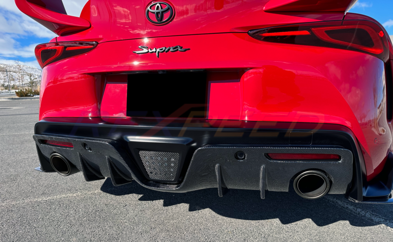 Rexpeed V3 Carbon Fibre Rear Diffuser Gloss for Toyota Supra