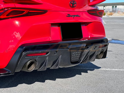 Rexpeed V3 Carbon Fibre Rear Diffuser Gloss for Toyota Supra