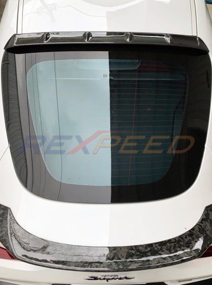 Rexpeed V3 Carbon Fibre Roof Spoiler Gloss for Toyota Supra
