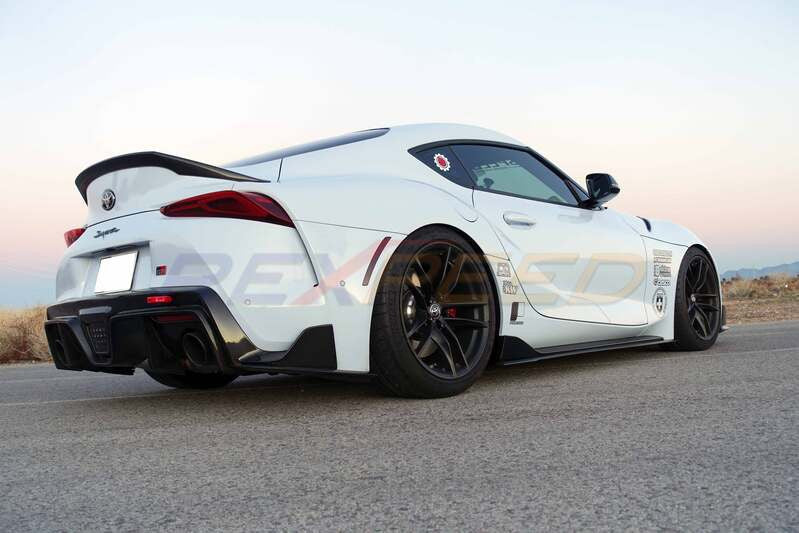 Rexpeed V2 CF Aero Kit Matte Splitter Skirts Spat for Supra