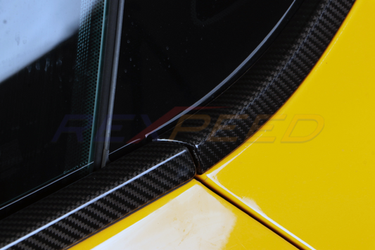 Rexpeed Carbon Fiber Door & Window Moulding Cover for Toyota Supra