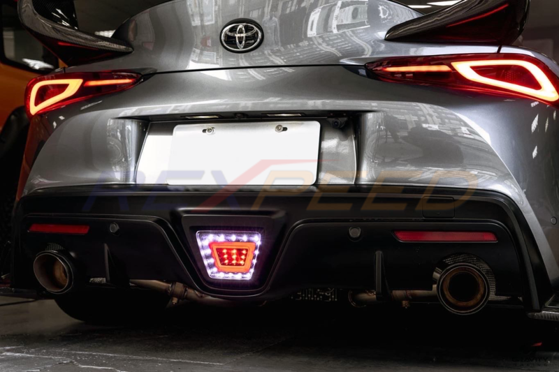 Rexpeed Supra GR Brake Light V2 Smoky Black Lens Red Tubes