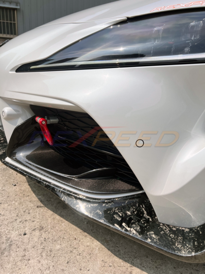 Rexpeed Dry Carbon Lower Front Bumper Covers Matte for Toyota Supra