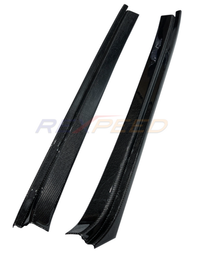 Rexpeed Carbon Fibre Door Sill Plate Gloss for Toyota Supra
