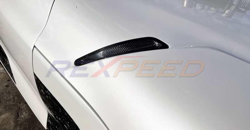 Rexpeed Supra GR Dry Carbon Hood Vent Covers Gloss