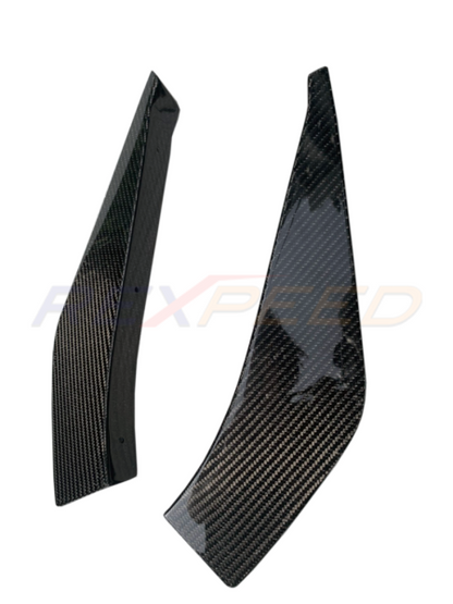 Rexpeed V5 Carbon Fibre Front Canards Gloss for Toyota Supra