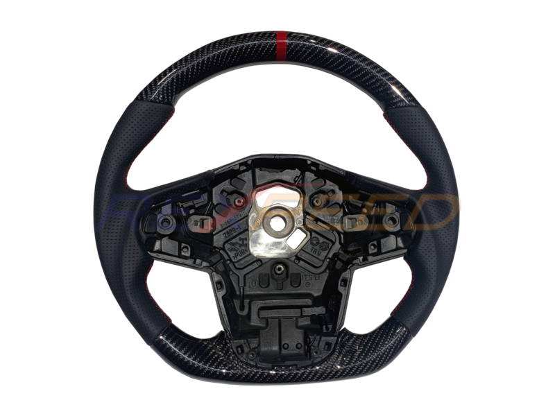 Rexpeed Carbon Fibre Leather Steering Wheel Gloss for Toyota Supra