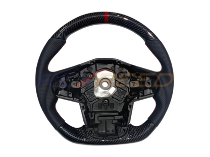 Rexpeed Carbon Fibre Leather Steering Wheel Gloss for Toyota Supra