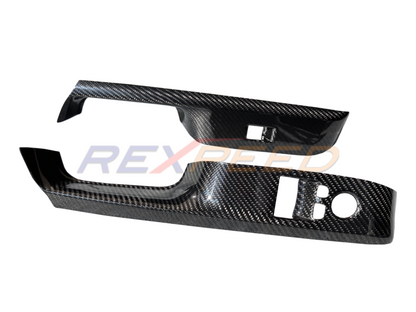 Rexpeed Supra GR Dry Carbon Window Switch Panel Cover Gloss