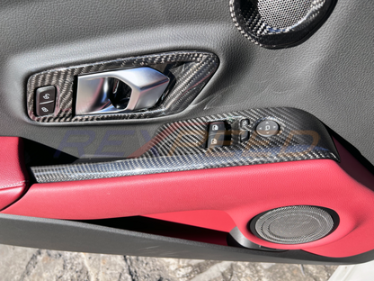 Rexpeed Supra GR Dry Carbon Window Switch Panel Cover Gloss
