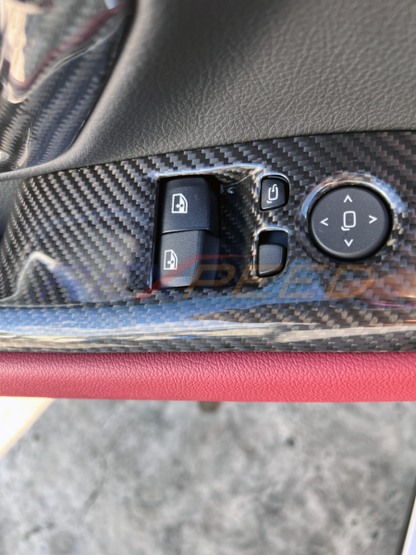 Rexpeed Supra GR Dry Carbon Window Switch Panel Cover Gloss