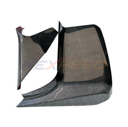 Rexpeed Dry Carbon Center Console Covers Gloss (2pcs) for Toyota Supra