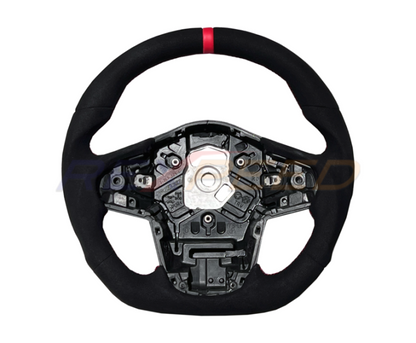 Rexpeed Supra GR Black Suede Steering Wheel for Toyota Supra