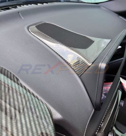 Rexpeed Supra GR Dry Carbon Center Speaker Cover Matte