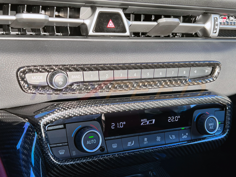 Rexpeed Dry Carbon CD Switch Panel Trim Matte for Toyota Supra
