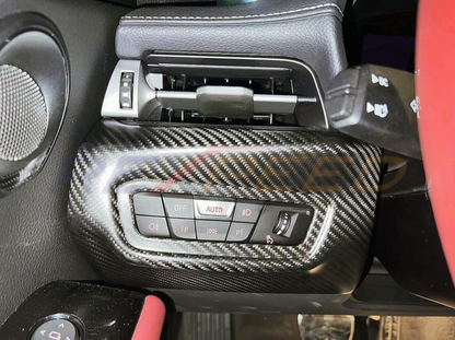 Rexpeed Dry Carbon Light Button Trims Gloss for Toyota Supra