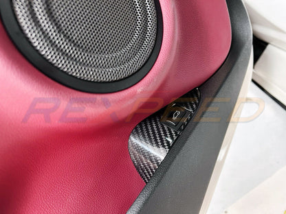 Rexpeed Carbon Fiber Interior Trunk Switch Button Frame - Matte for To