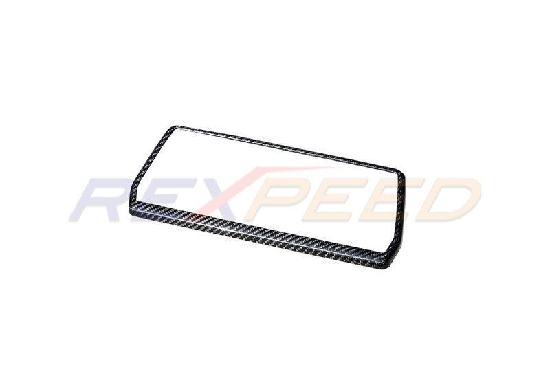 Rexpeed Carbon Fiber Central Display Cover Trim - Matte for Toyota Sup