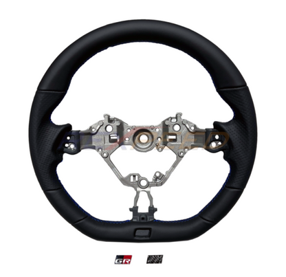 Rexpeed Black Leather Steering Wheel for GR86/BRZ 2022+