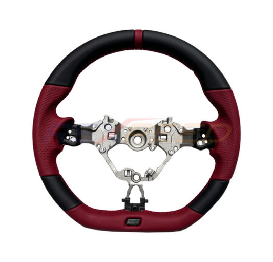Rexpeed Black + Red Leather Steering Wheel for GR86/BRZ 2022+
