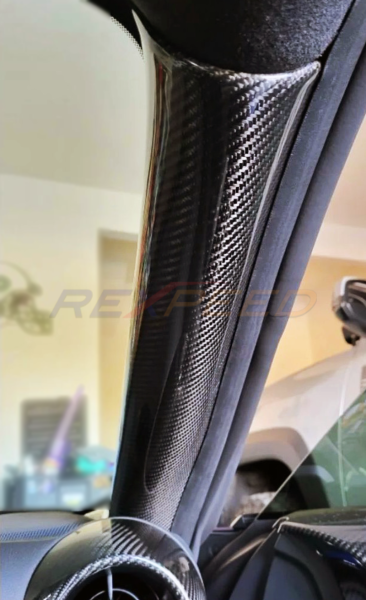 Rexpeed Carbon Fibre A-Pillar Covers for GR86/BRZ 2022+
