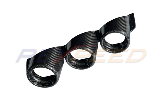 Rexpeed Dry Carbon Triple Gauge Meter Holder Trim Gloss GR86/BRZ