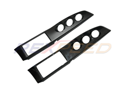 Rexpeed Carbon Fiber Dash Trim Panel Triple Gauges Gloss FRS/BRZ