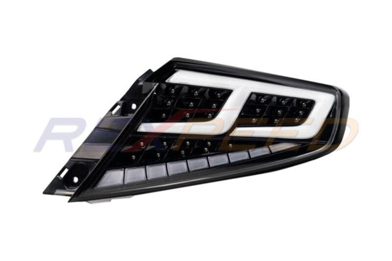 Rexpeed Tail Lights Smoky Black Lens White Tubes for Subaru WRX