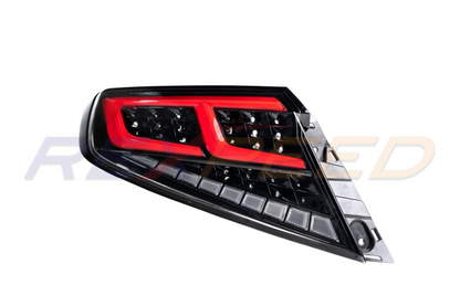 Rexpeed Tail Lights Smoky Black Lens Red Tubes for Subaru WRX