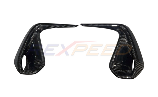 Rexpeed Dry Carbon Front Side Duct Cover Gloss for BRZ 2022+ Non-LED