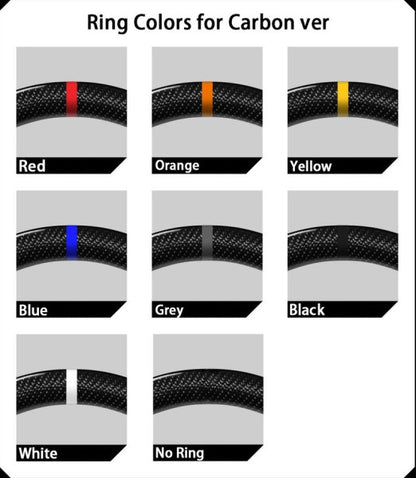Rexpeed Carbon Fibre Steering Wheel Black Leather Gloss for GR86 BRZ