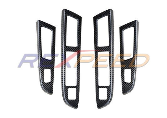 Rexpeed Dry Carbon Window Switch Panel Cover for Subaru WRX/STI VA